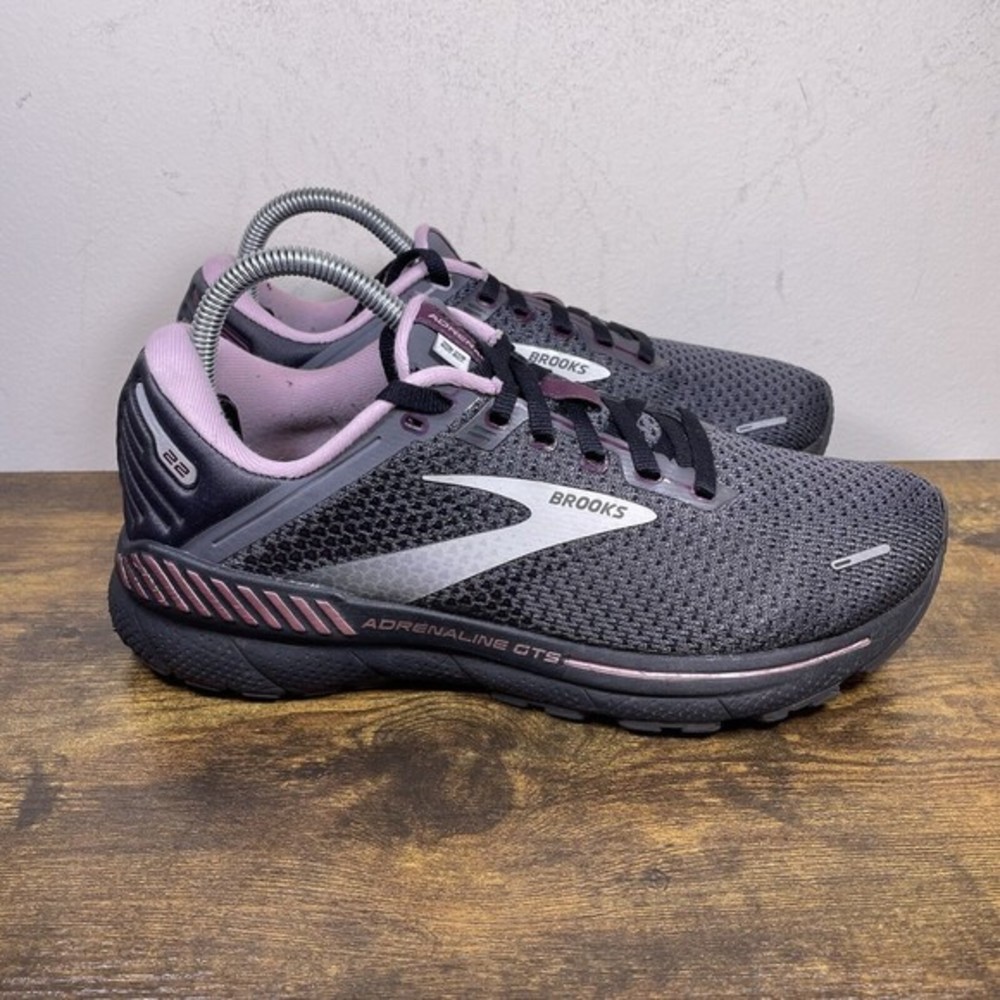 BROOKS ADRENALINE GTS 22 Women’s Size 9 Wide 1203531D015 Pearl/Blk Running Shoes